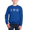 thumbnail image 1 of Peace Love Dogs - Boy's Word Art Crewneck Sweatshirt, 1 of 3