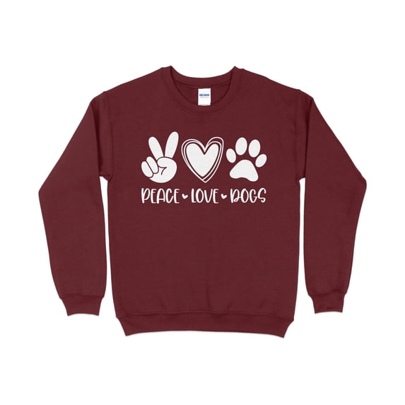 Peace Love Dogs Sweatshirt, Dog Mama Sweatshirt, Gift for Dog Mom, Dog Mom Sweatshirt