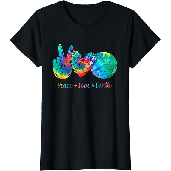 Peace Love Earth Day Tie Dye Hippie T-Shirt