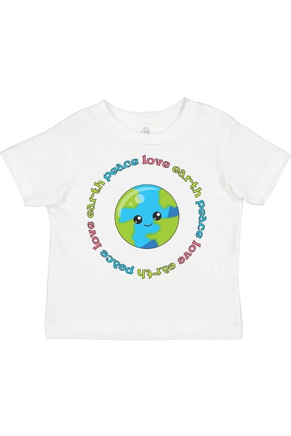 Peace Love Earth Toddler T-Shirt Day Planet Gaea Gaia Terra World Save TODDLER SHORT SLEEVE TEE BELLA CANVAS 3001T