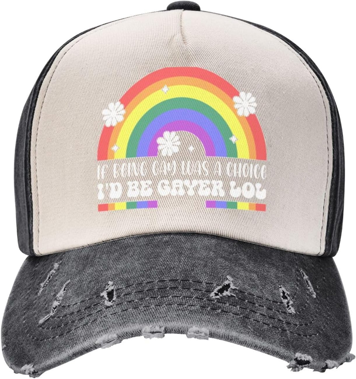 Peace Love Equality Baseball Cap Cotton Hat Contrast Color 