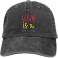 thumbnail image 1 of Peace Love Equality Baseball Cap Golf Dad Hat Adjustable Original Classic Low Profile Cotton Hat Men Women, 1 of 8