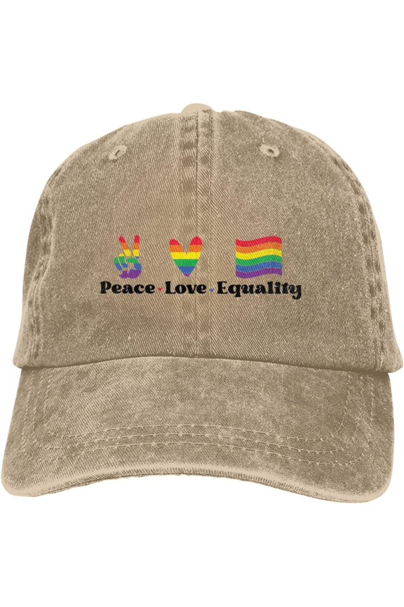 Peace Love Equality Baseball Cap Golf Dad Hat Adjustable Original Classic Low Profile Cotton Hat Men Women