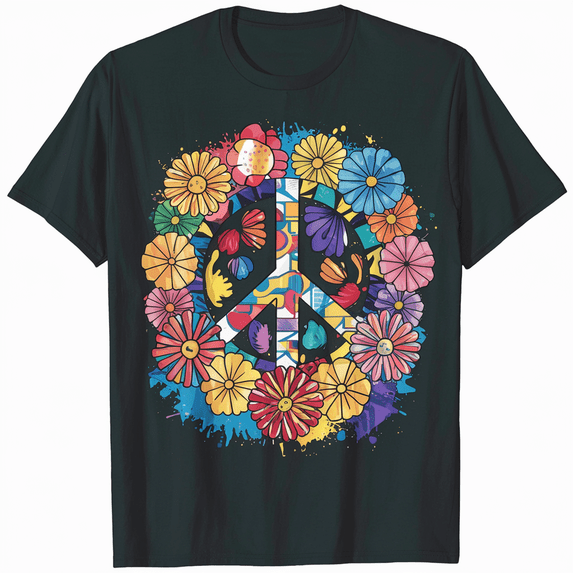 Peace Love Equality T-Shirt Men's Retro Hippie Graphic Tee