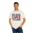 thumbnail image 1 of Peace Love Freedom America Comfort Colors Unisex Fourth of July Shirt, 1 of 7