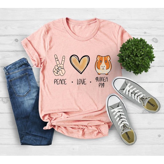 Peace Love Guinea Pigs Shirt, Guinea Pig Owner Gift Shirt, Pet Lover Shirt, Hamster Shirt, Animal Lover Shirt, Guinea Pigs Lover Shirt All Size S-5Xl
