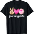thumbnail image 1 of Peace Love Gymnastics Leopard Print Women Girls Gymnast T-Shirt, 1 of 4