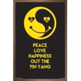 thumbnail image 1 of Peace Love Happy Wall Poster, 14.725" x 22.375", Framed, 1 of 3
