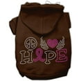 thumbnail image 1 of Peace Love Hope Breast Cancer Rhinestone Pet Hoodie, Brown - Small 10, 1 of 1