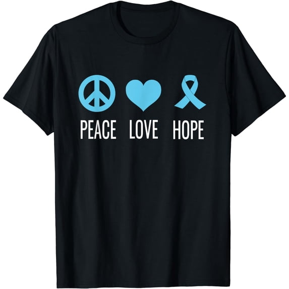 Peace Love Hope Prostate Cancer Awareness T-Shirt