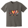 thumbnail image 1 of Peace Love Horse Funny Hippie Equestrian Rider Girl Comfort Color T-Shirt, Unisex, up to size 4XL, 1 of 4