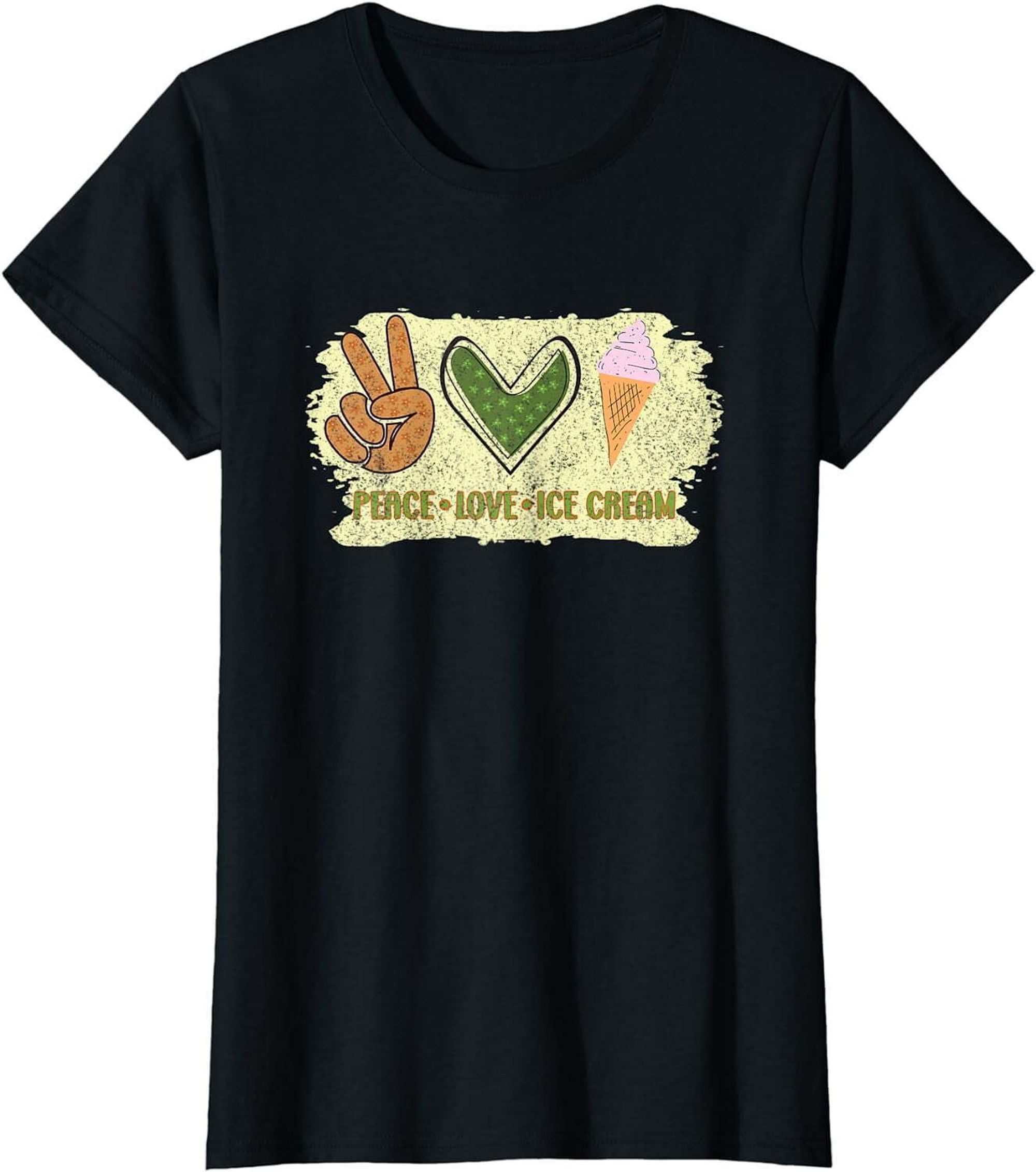Peace Love Ice Cream T-Shirt - Walmart.com
