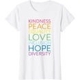 thumbnail image 1 of Peace Love Inclusion Equality Diversity Human Rights T-Shirt, 1 of 3