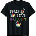 thumbnail image 1 of Peace Love Inclusion SPED Squad Special Ed Teacher Gift T-Shirt, 1 of 4