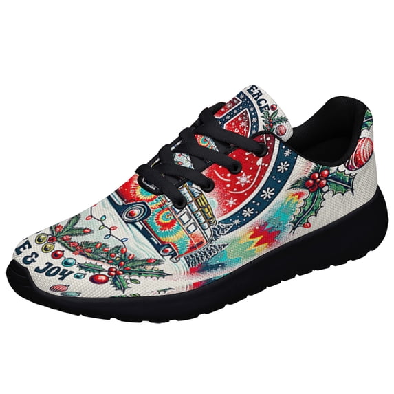 Peace Love Joy ChriStas Hippie Shoes Sneakers Black Size 5
