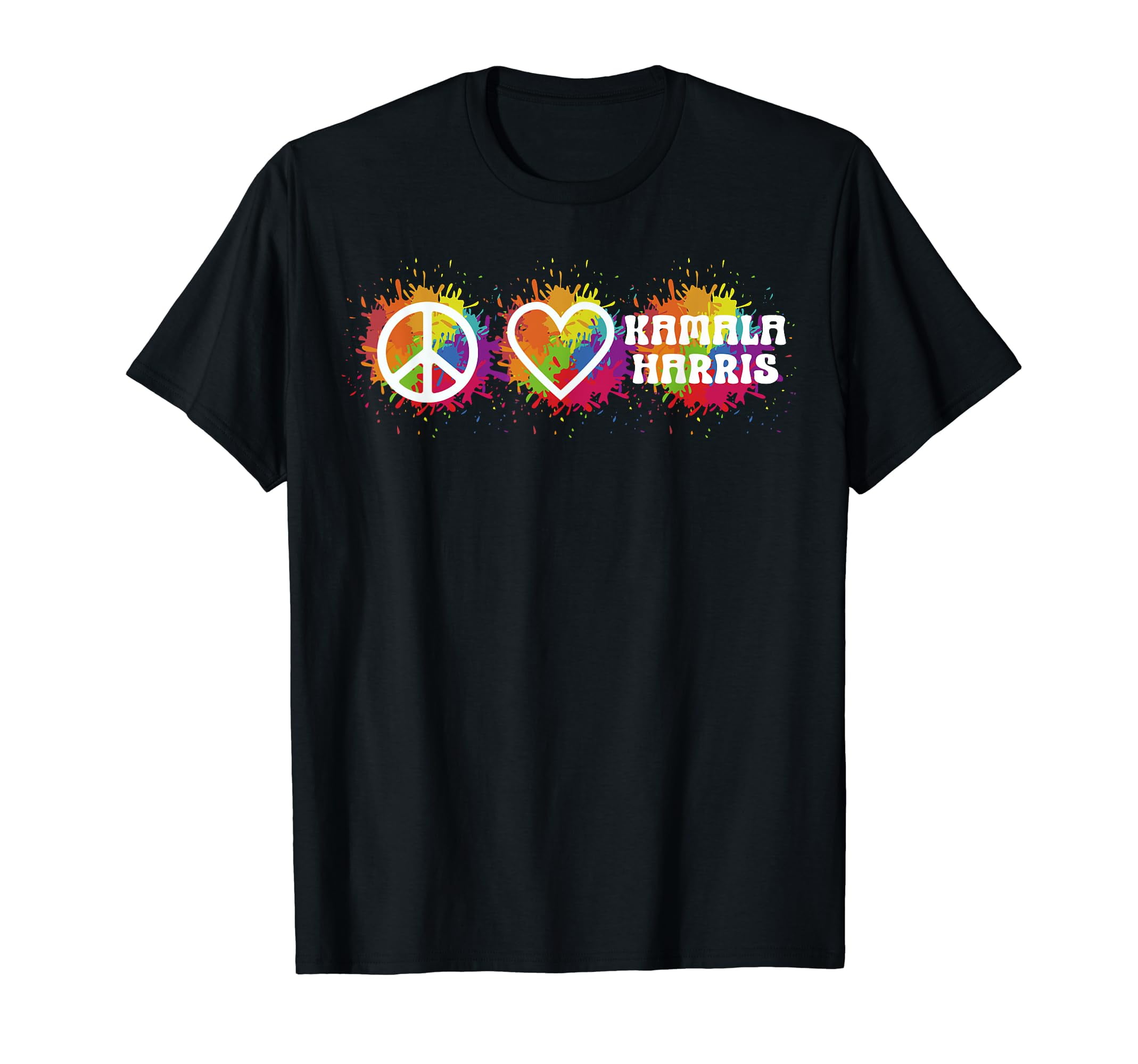 Peace Love Kamala Harris, Peace Sign Heart Vote for Harris T-Shirt