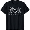 thumbnail image 1 of Peace, Love Karate Girl Retro Karate Girl Lover Martial Arts T-Shirt, 1 of 4