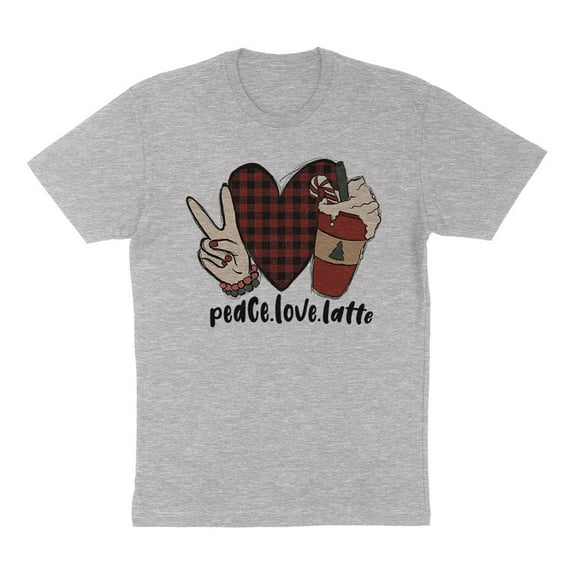 Peace Love Latte Shirt Unisex X-Small Grey