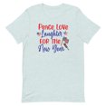 thumbnail image 1 of Peace Love Laughter for the New Year Shirt (Heather Prism Ice Blue, L), 1 of 1