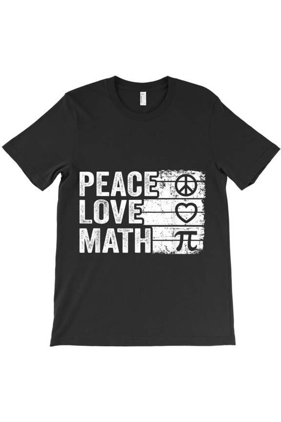 Peace Love Math Vintage Math Nerd Retro Funny Math Teacher Funny Gifts G11825 Unisex T-Shirt, Up to Size 5XL