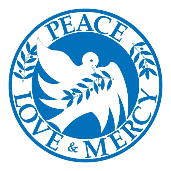 Peace, Love, Mercy Circle Magnet