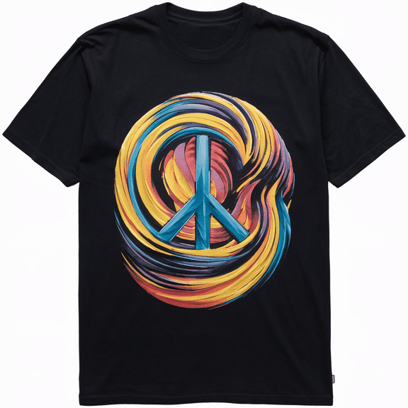 Peace Love Music Festival T-Shirt Men's Retro Hippie Tee