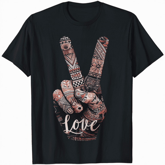 Peace Love Music Festival T-Shirt Men's Retro Hippie Tee