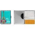 thumbnail image 1 of Set of 2 Metal-Plated 100s Ultra Compact Cigarette Case With Insert (Peace Love Music), 1 of 5
