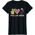 thumbnail image 1 of Peace Love Nursing Stethoscope Cute Nurse T-Shirt, 1 of 3