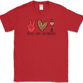 thumbnail image 1 of Peace Love Nutcracker T-Shirt Funny Holiday Christmas Humor Tee - Red, M, 1 of 1