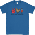 thumbnail image 1 of Peace Love Nutcracker T-Shirt Funny Holiday Christmas Humor Tee - Royal Blue, L, 1 of 1