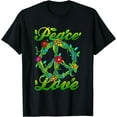 thumbnail image 1 of Peace Love Peace T-Shirt Black 3X-Large, 1 of 4