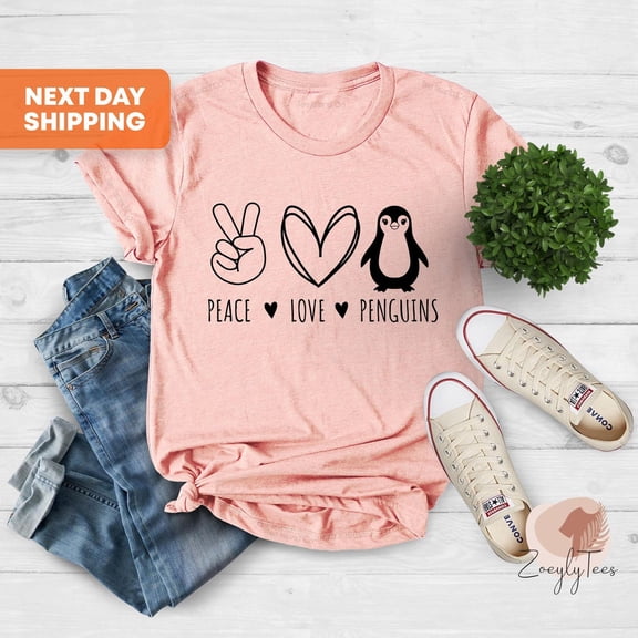 Peace Love Penguin Shirt, Penguin Shirt, Penguin Lover Shirt, Penguin Gift, Peace Love Penguin, Penguin Fan Shirt, Penguin Lover Gift TSHIRT All Size S-5XL