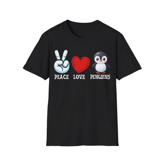 Peace Love Penguins Cute Animal Owner Penguin Lover TShirt