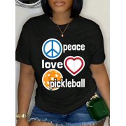 Peace Love Pickleball - Pickleball Player Paddleball Lover T-Shirt