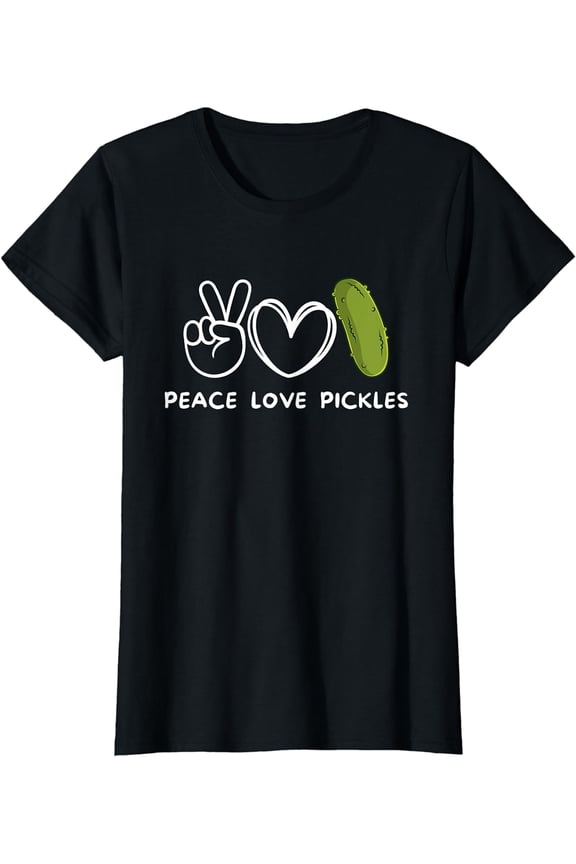 Peace Love Pickles Retro Pickles Lover Food Lover T-Shirt
