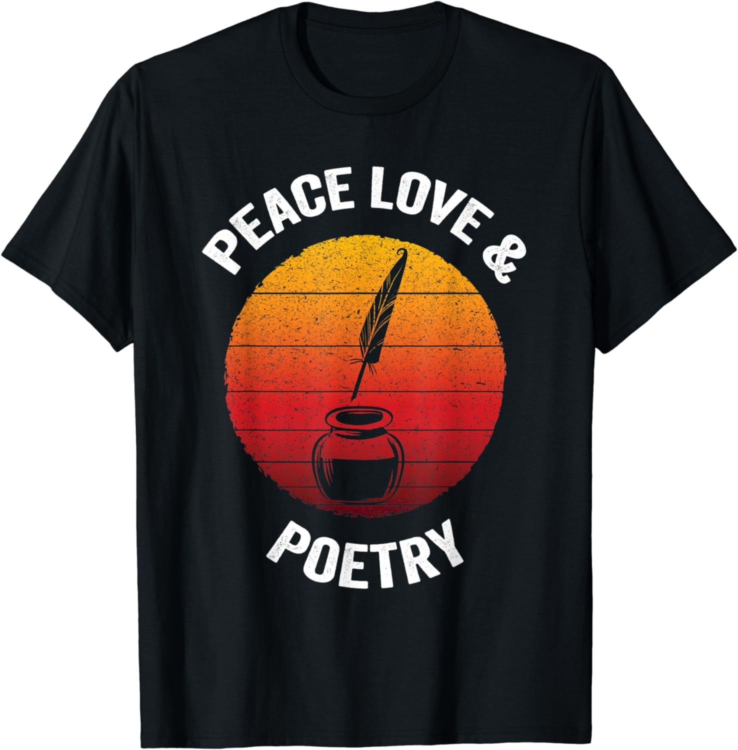 Peace Love & Poetry | Vintage Poem Literature T-Shirt - Walmart.com