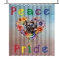 thumbnail image 1 of Peace Love Pride Cane Corso with Rainbow Sunglasses LGBT LGBTQ+ Shower Curtain Italian Mastiff Dog Lover Gifts Idea Waterproof Bathroom Bathtub Curtain - 01004, 1 of 5
