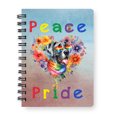 thumbnail image 1 of Peace Love Pride Great Dane with Rainbow Sunglasses LGBT LGBTQ+ Spiral Bound Journal Danes Dog Lover Gifts 5x7in Spiral Notebook - 01004, 1 of 5