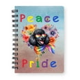 thumbnail image 1 of Peace Love Pride Poodle with Rainbow Sunglasses LGBT LGBTQ+ Spiral Bound Journal Poodles Dog Lover Gifts Idea 5x7in Spiral Notebook - 01004, 1 of 5