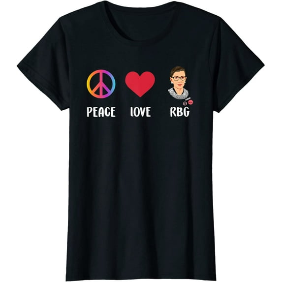Peace Love RBG Ruth Bader Ginsburg Feminist T-Shirt