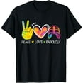 thumbnail image 1 of t-shirt Peace Love Radiology - Radiologist Xray Technician Radiation T-ShirtMen and women can wear, black T-shirts, gifts. Age: M,L，XL 2XL, 3XL, 4XL, 1 of 4