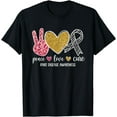 thumbnail image 1 of Peace Love Rare Disease Awareness Rare Disease Warrior T-Shirt, 1 of 4