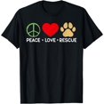 thumbnail image 1 of Peace Love Rescue Cat Rescue T-Shirt, 1 of 4