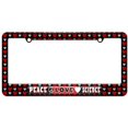 thumbnail image 1 of Peace Love Science License Plate Tag Frame, Multiple Colors, 1 of 1