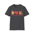 thumbnail image 1 of Peace Love Scrapbooking Crafting Lover Card Making Expert T-Shirt, 1 of 4