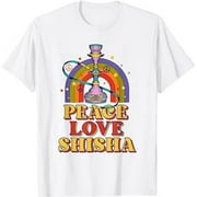 Peace Love Shisha Hookah Smoker Smoking Narghile Tobacco T-Shirt