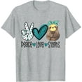 thumbnail image 1 of Peace Love Sloths Funny Sloth Gift Hippie Peace Unisex T-Shirt for Men Women Kids Toddler,Sport Grey Color,Size YL, 1 of 5