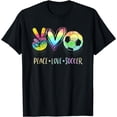 thumbnail image 1 of Peace Love Soccer Cute Design Heart Ball T-Shirt, 1 of 4