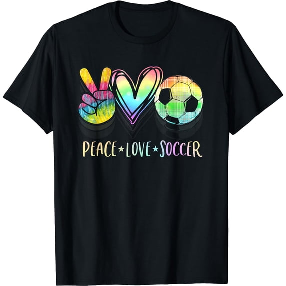 Peace Love Soccer Cute Design Heart Ball T-Shirt